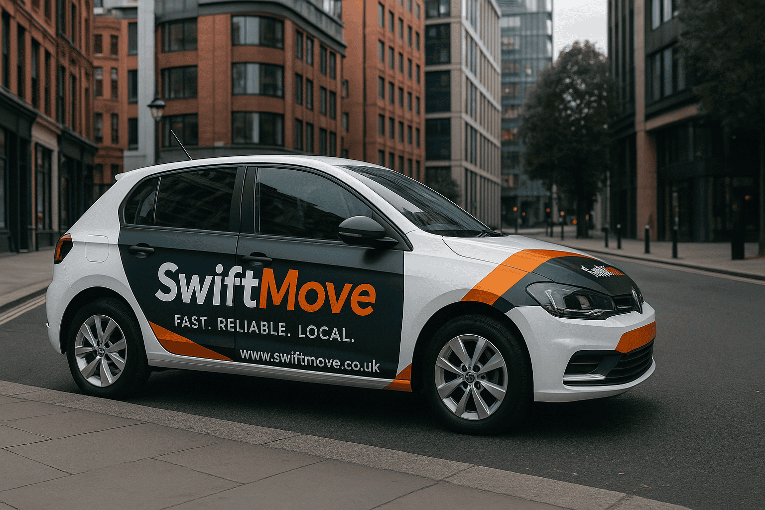SwiftMove branded vehicle